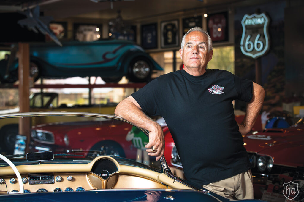 Alpio-Barbara-with-his-1954-Chevrolet-Corvette