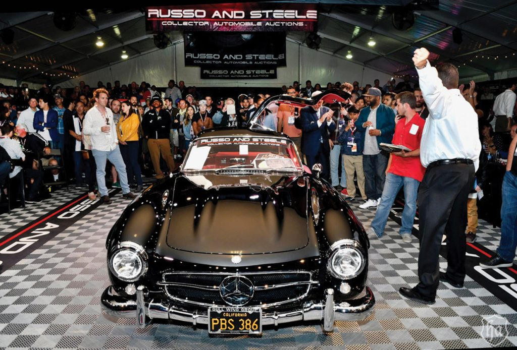Russo_and_steele_1955_Mercedes_Benz_300SL_Gullwing_Coupe_Sold_1.1million
