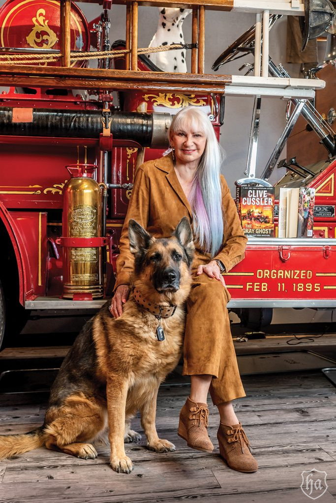 Janet-Cussler-with-her-German-shepherd-Duke