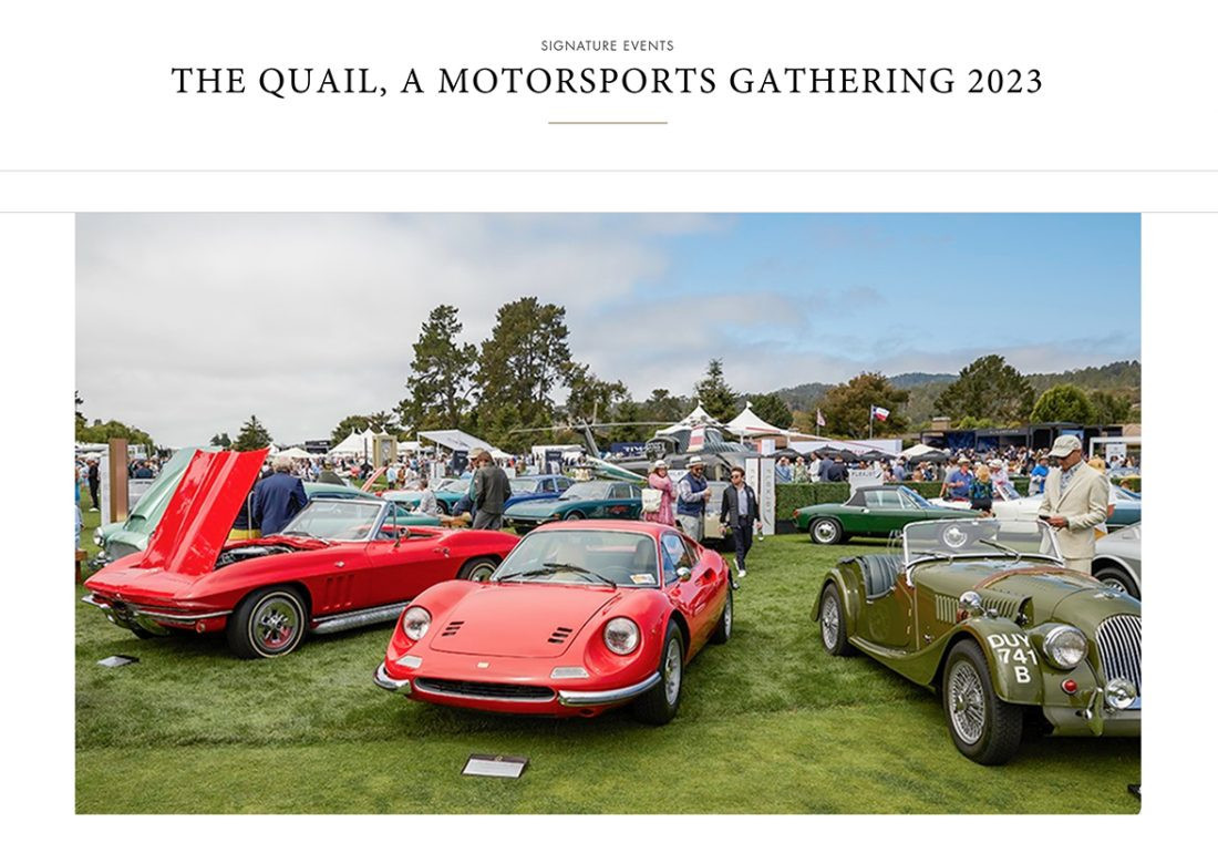 The Quail, A Motorsports Gathering 2023 Highline Autos Your source